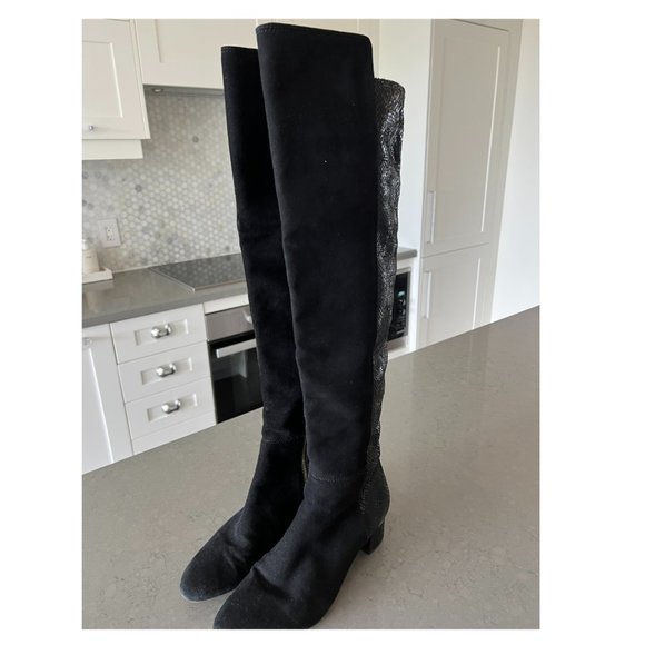 Michael Kors Black Suede Boots - Picture 5 of 9
